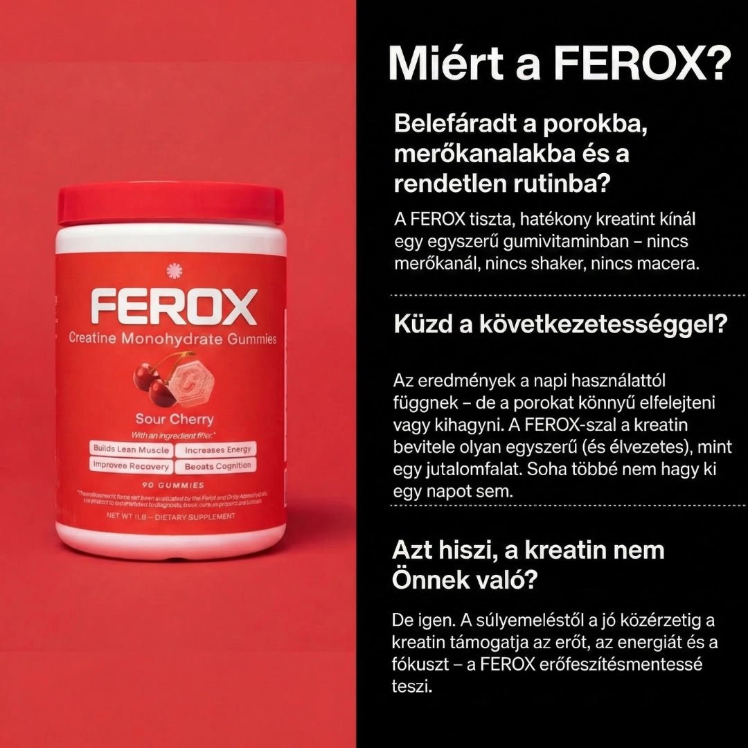 Feroxmen - Kreatin - monohidrát gumicukor - Natural Testosterone Support