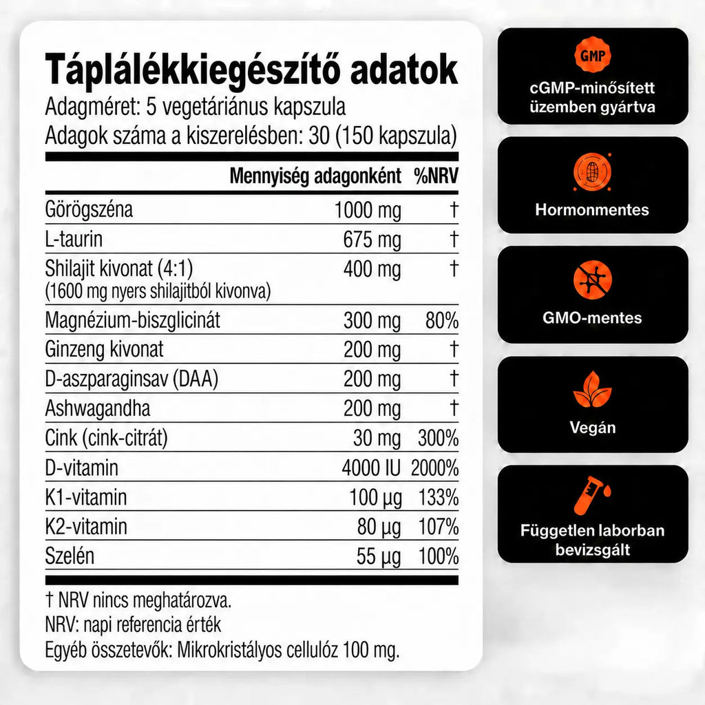Feroxmen - Természetes Tesztoszteron fokozó - Ferox Prémium Magyar Táplálékkiegészítők