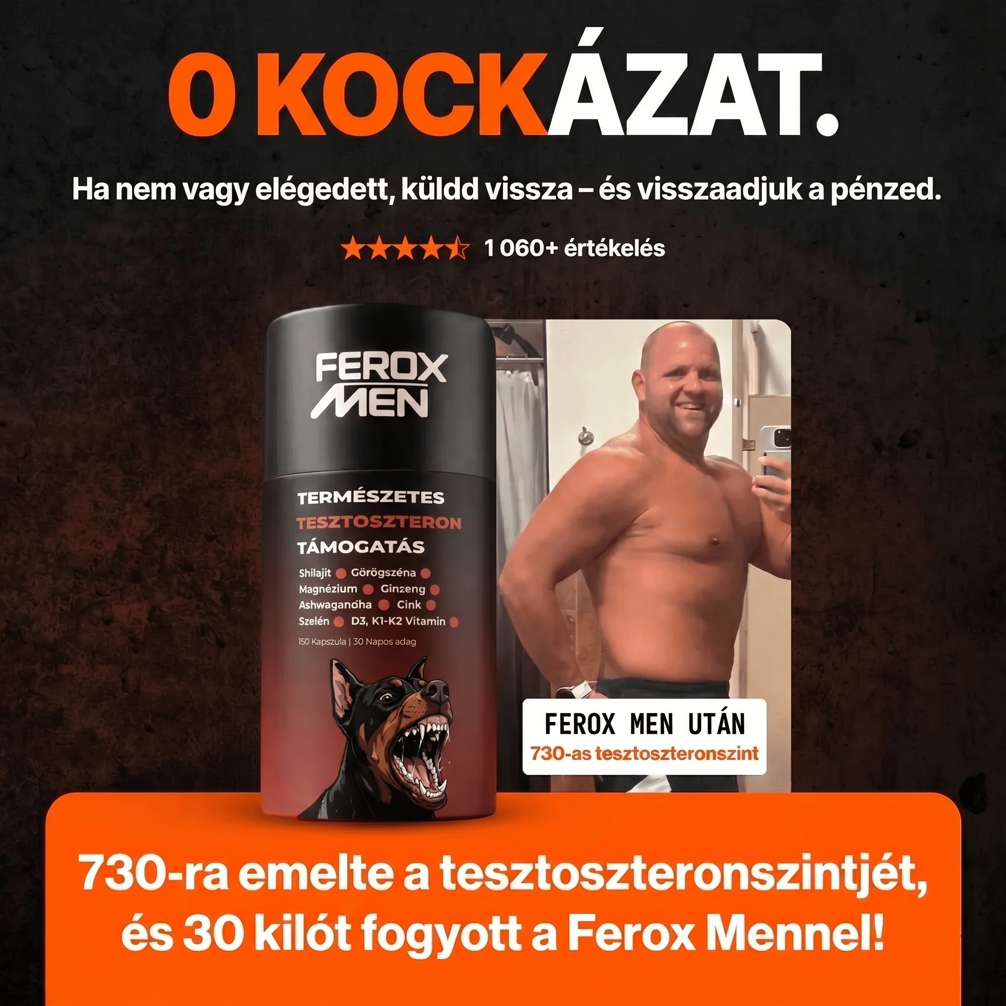 Feroxmen - Természtes Tesztoszteron fokozó - Ferox Prémium Magyar Táplálékkiegészítők